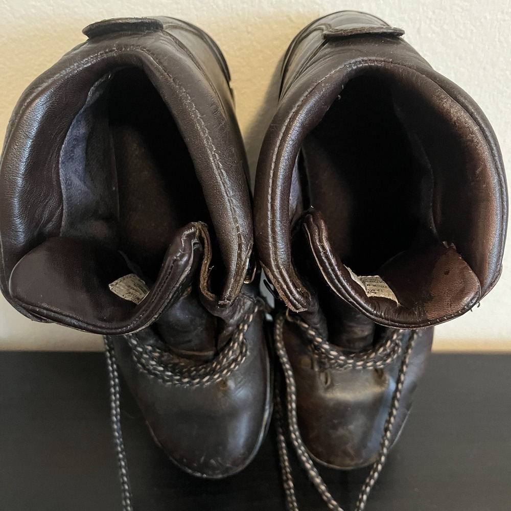 LL Bean Cresta Leather Hiking Boots Men's 12M Gore-tex Vibram Sole Romania Work - Picture 8 of 11